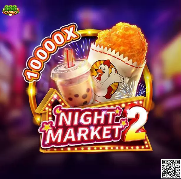 Pantalla temática de NIGHT MARKET 2 con ambiente de mercado nocturno asiático